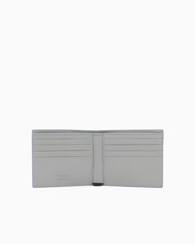 Giorgio Armani Bifold Wallet In Embossed Leather