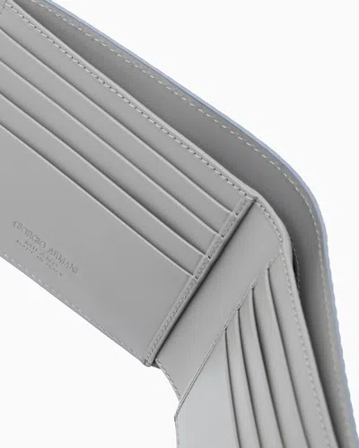 Giorgio Armani Bifold Wallet In Embossed Leather