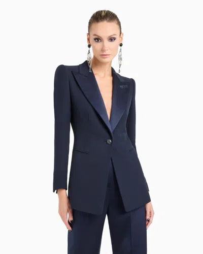 Giorgio Armani Long Single-breasted Silk Jacket