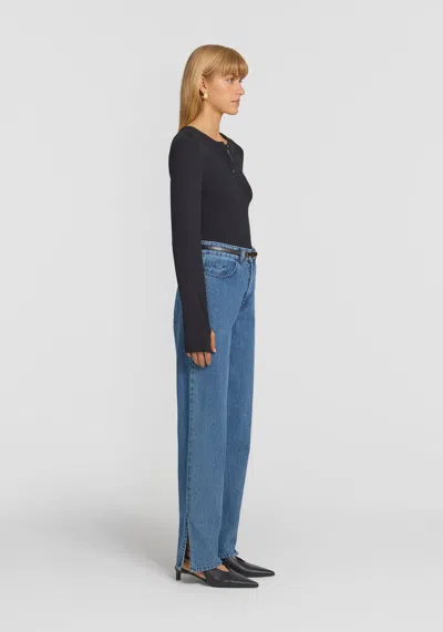 Viktoria & Woods Clique Rib Henley In Black