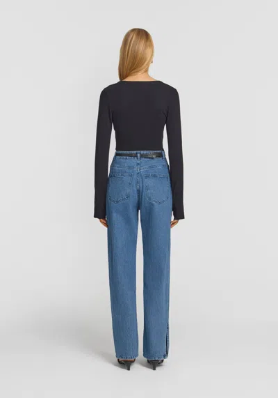 Viktoria & Woods Clique Rib Henley In Black