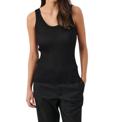 Part Two Dariya Vest Top In Black Shimmer