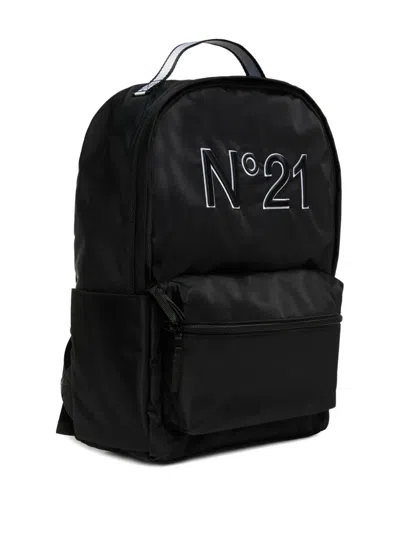 N°21 Logo-motif Backpack In Black