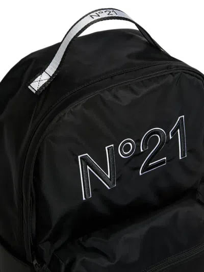 N°21 Logo-motif Backpack In Black