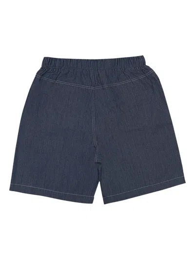 Callipygian Denim Indigo Shorts In Blue