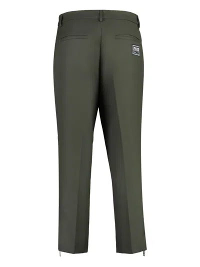 皱褶效果直筒长裤