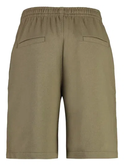 Isabel Marant Cotton Bermuda Shorts Elastic Waistband In Burgundy