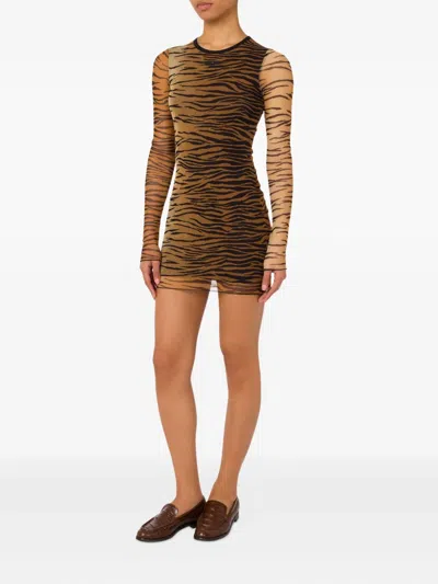 动物图案迷你连衣裙