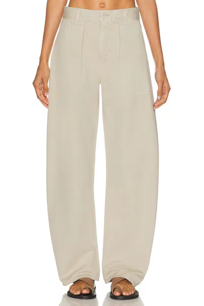 Agolde Sefton High-rise Barrel-leg Pants In Neutral