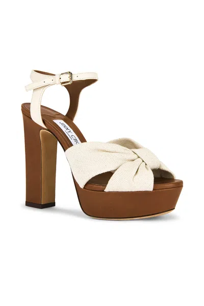 Jimmy Choo Heloise 120 Vacchetta Ankle-strap Platform Sandals