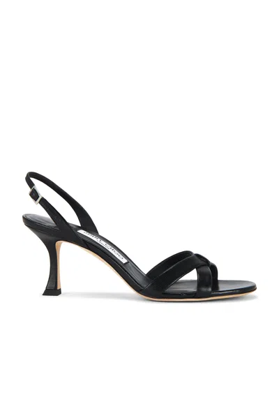 Jimmy Choo Elsy 70 Leather Heeled Sandals In Schwarz