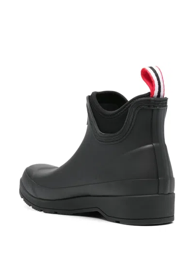 Hunter Neoprene Cuff Waterproof Chelsea Rain Boot In Black