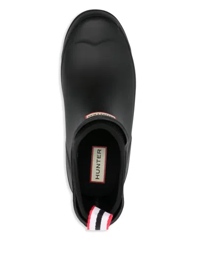Hunter Neoprene Cuff Waterproof Chelsea Rain Boot In Black