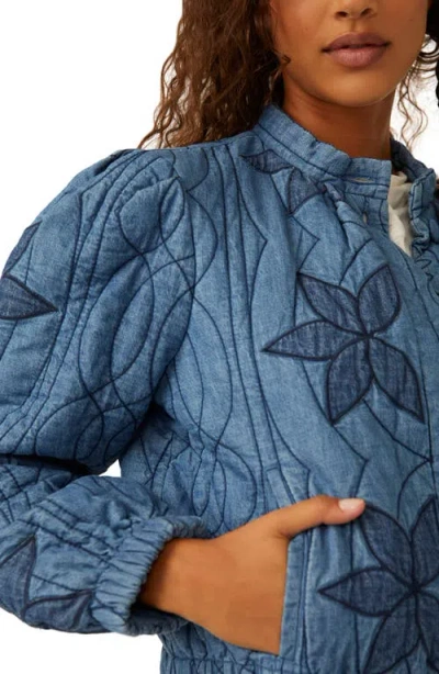 Free People Quinn Quilted Cotton Denim Jacket