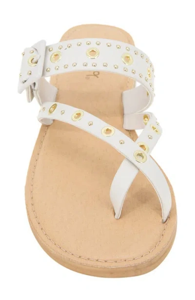 Splendid Silas Studded Toe Loop Sandal In White