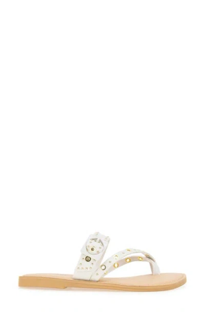 Splendid Silas Studded Toe Loop Sandal In White