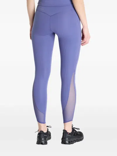 Puma Mesh-panelled Leggings In Purple