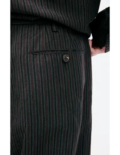 Ziggy Chen Straight Trousers With Stripes