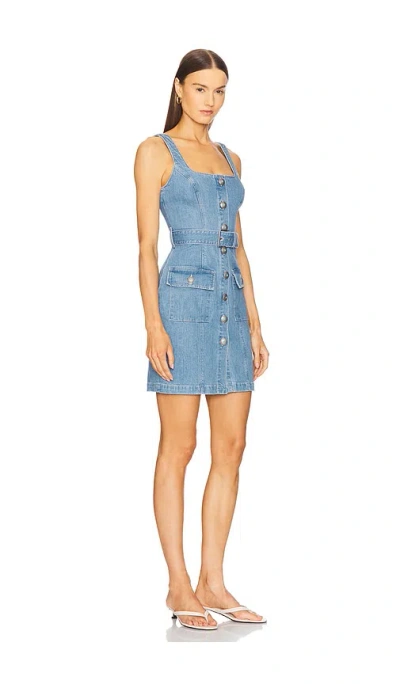 L'agence Midy Belted Sleeveless Denim Minidress