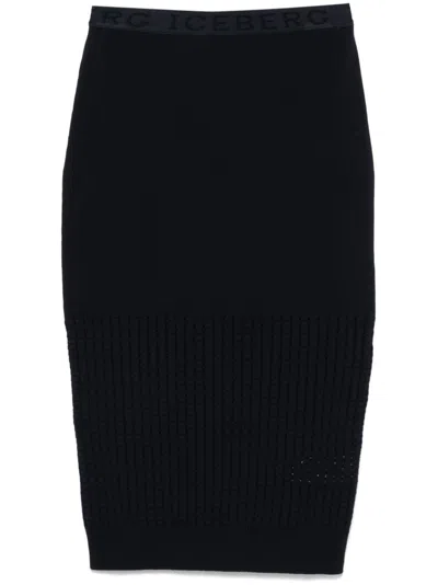 Iceberg Knitted Midi Skirt
