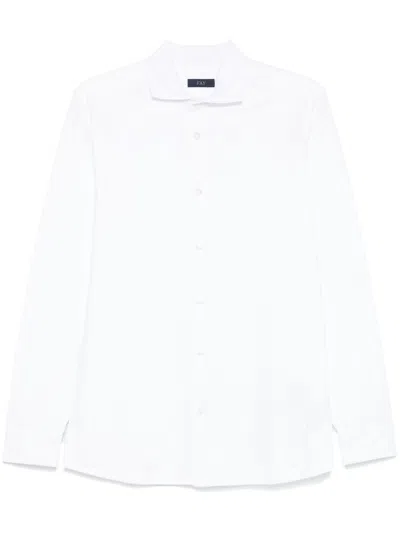 Fay Long-sleeve White Jersey Shirt With Embroidered Logo