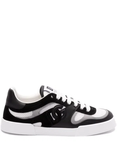 Dolce & Gabbana Portofino Light Low-top Mesh And Leather Sneakers