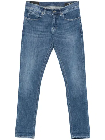 Dondup George Jeans Trousers Rolled Cuffs In Blue