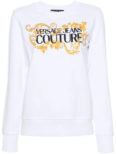 Shop Versace Jeans Couture Logo Baroq Cotton Fleece