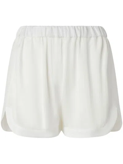 Pinko Linen Shorts With Elastic Waistband And Back Pocket