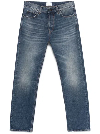 Haikure Belt Loop Jeans With Contrast Stitching And Faded Effect