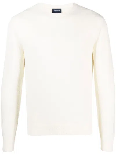 Drumohr Textured Finish Long Sleeve Crew-neck Sweater