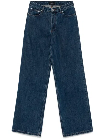 Apc Wide-leg Organic Cotton Jeans
