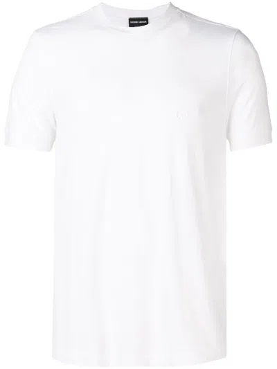 Giorgio Armani Men Stretch Viscose Jersey Crew Neck T-shirt