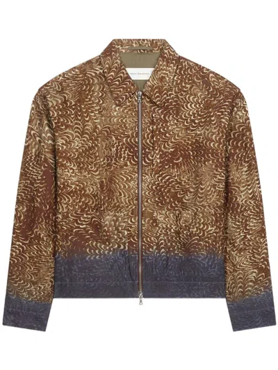 Dries Van Noten Blazer Patterned Multiple Pockets