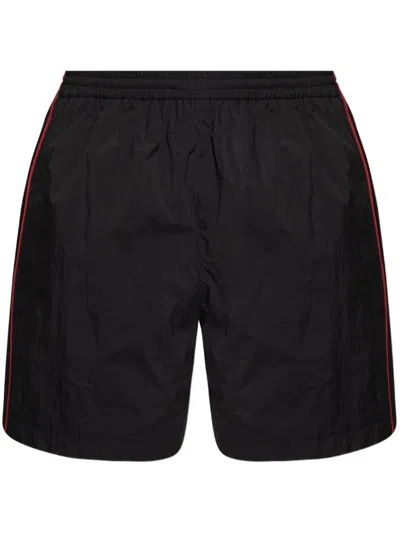 Balenciaga Rainbow Logo Elastic Waist Mesh Swim Shorts