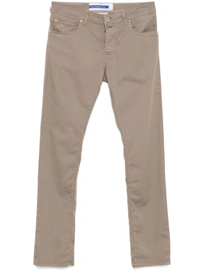 Jacob Cohen Straight Trousers With Pockets And Loops