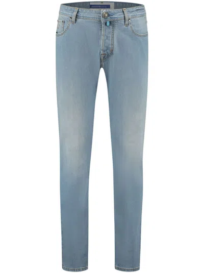 Jacob Cohen Straight Trousers With Five Pockets And Belt Loops