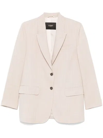 Seventy Beige Lightweight Melange Blazer