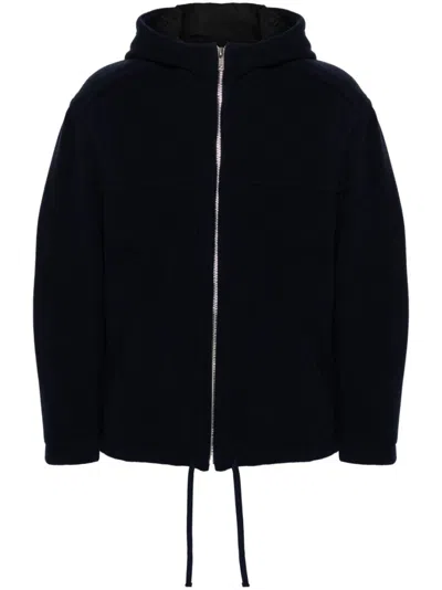 Isabel Marant Hooded Wool Blend Jacket With Drawstring Waistband