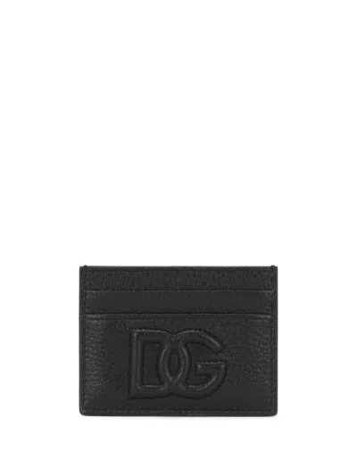 Dolce & Gabbana Small Zip-around Wallet In Calfskin With Raised Logo