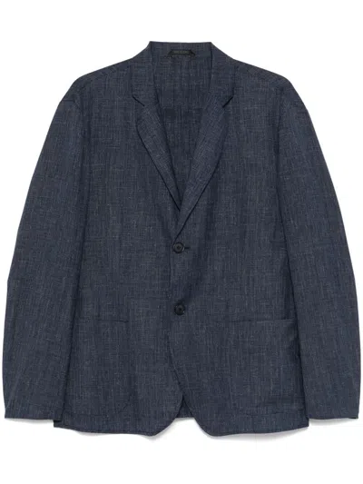 Giorgio Armani Wool Jacket With Back Vent And Patch Pockets