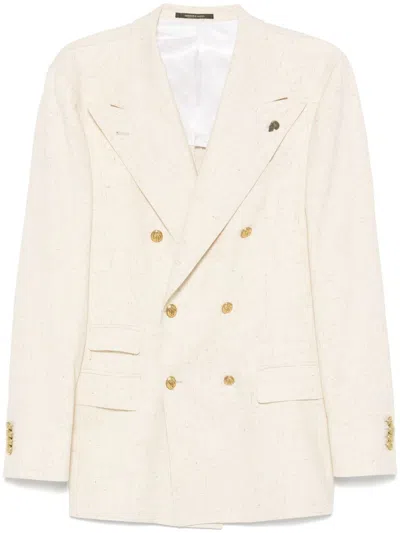 Gabriele Pasini Double-breasted Buttoned Blazer With Flap Pockets In Gray