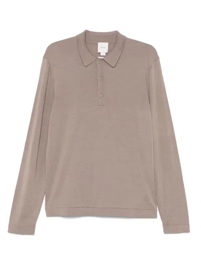 Calvin Klein Silk And Merino Wool Polo Sweater
