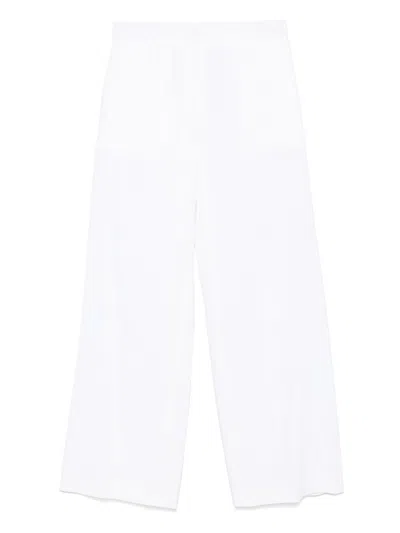 Hugo Boss Boss Wide-leg Linen Trousers With Concealed Fastening