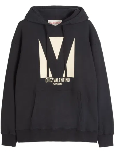 Valentino Chez Hooded Sweatshirt In Black