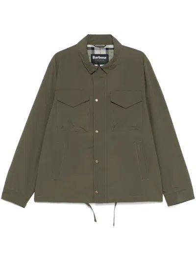 Barbour Collar Flap Pockets Side Drawstring Jacket