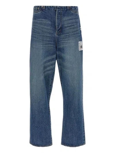Miharayasuhiro Relaxed Fit Denim Pants With Unique Patch Pockets