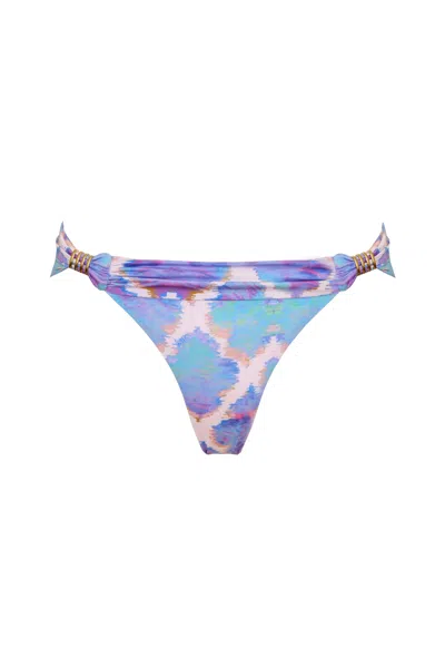 Sophia Alexia Women's Pink / Purple Orchid Paradise Fiji Fold Over Bikini Bottom In Multi