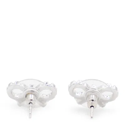 Self-portrait Silver Statement Earring In Metallic