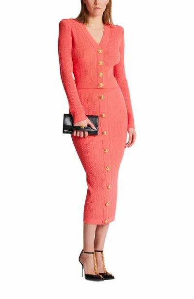 Balmain V Neck Buttoned Cardigan